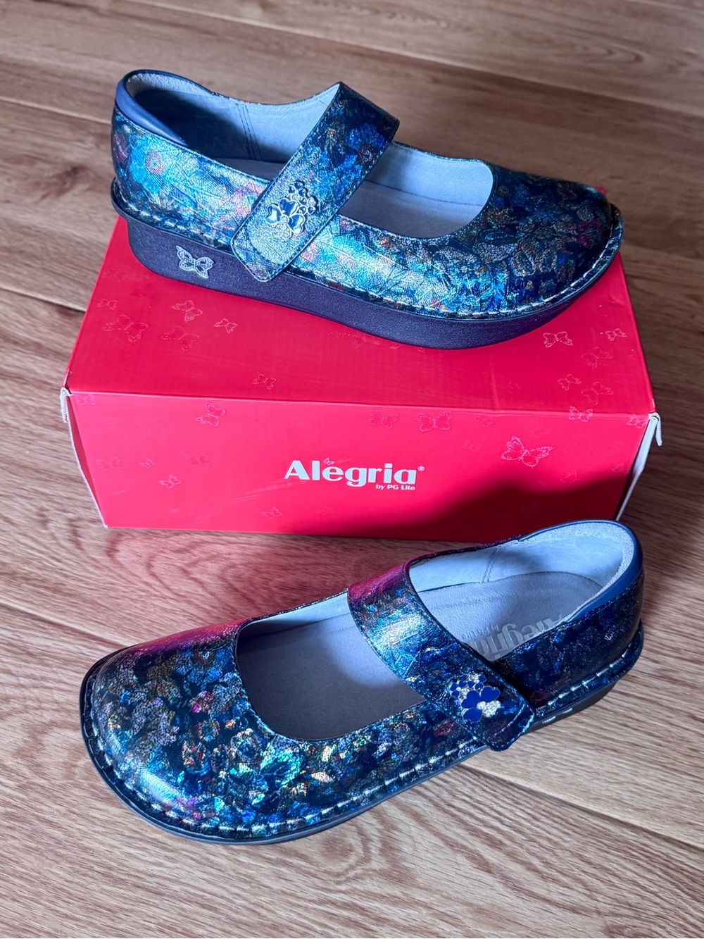 NEW Alegria Paloma Flora Nova Mary Jane Shoes Size 39 Leather Comfort Clogs